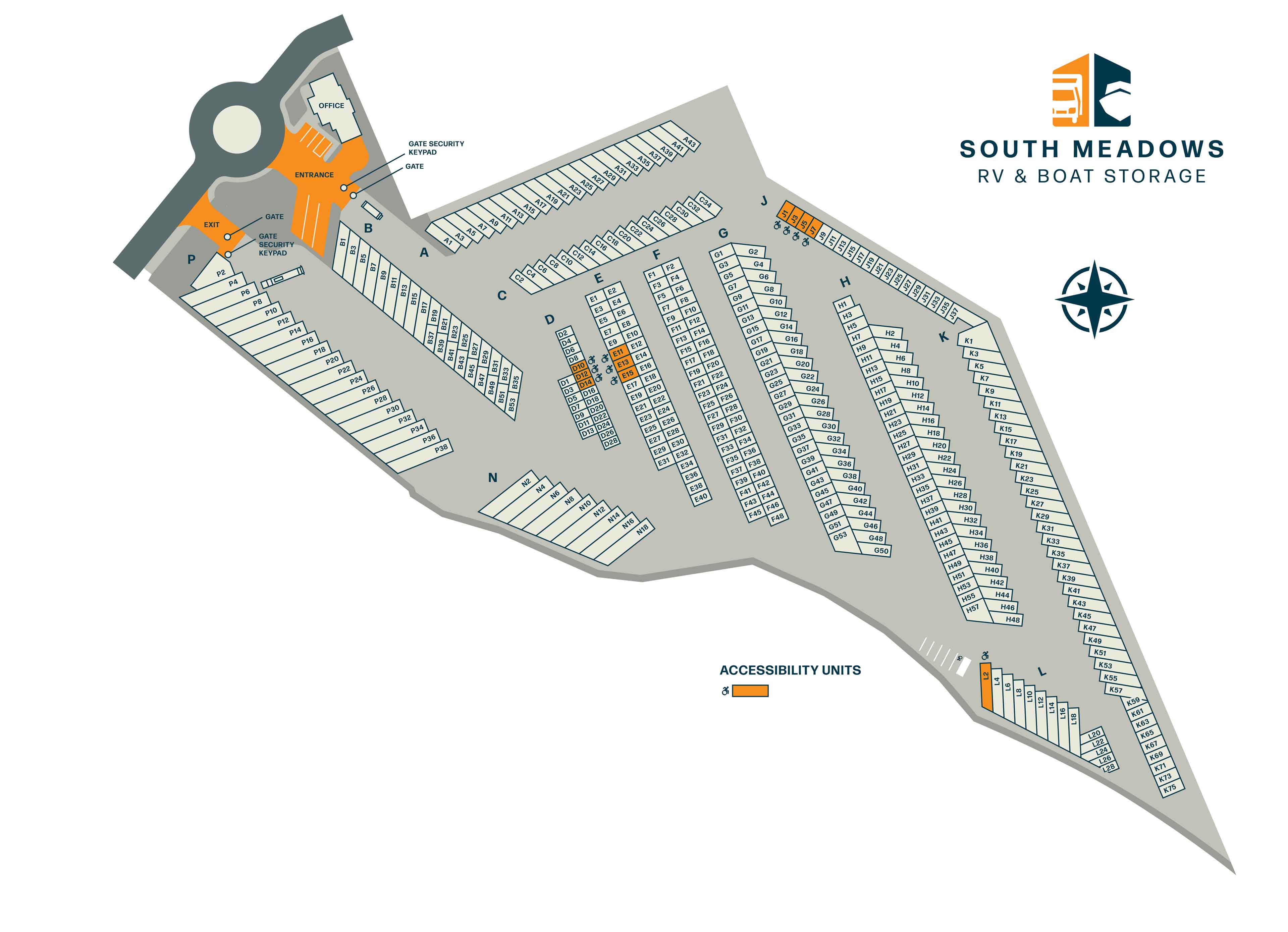 south meadows facility map